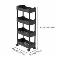 Narrow Rolling Storage Trolley Easy to Move Slim Space Organizer Trolley Sturdy
