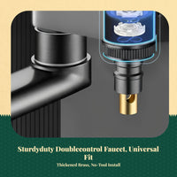 Washing Machine Faucet, 1-in-2-exit Rotating Water Tap, Balcony Mop Sink Adapter, Quick-Open Extension Connector