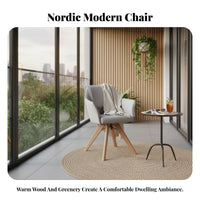 Upholstered rotate Chair Highresilient pad Accent Armchair sturdy Wood Legs Minimalist Design for Adults, Balcony, Home Office