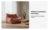 Oversized Pouch Seat Lounger Two-Person Capacity Floor Sofa Small Space Accommodating Lazy Design for Young Adults, Teens
