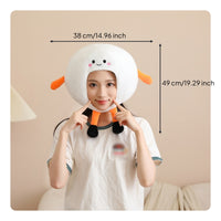 Cozy Costume Headpiece with Face Opening Lightweight Fuzzy Headpiece Funny Fuzzy Hat Party for Performers, Photoshoots, School Events