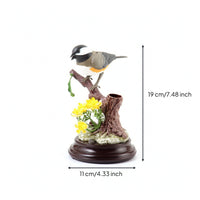 Exquisite Animated Bird Ornament Interactive Bird Statue with Base Motion-Activated Animal Statue Tabletop for Collectors, Desk, Shelf