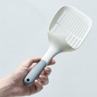 Litter Sifter and Sand Cleaner for Pet Trays, PP Material, Flat with Small Holes, Straight Handle for Cat and Dog Waste