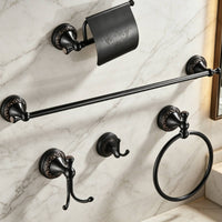 4 Pieces Lavatory Hardware Set Wall-Mounted Lavatory Accessories Set Easy to Install Toilet Paper Holder