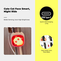 Brake-sensing waterproof bike light