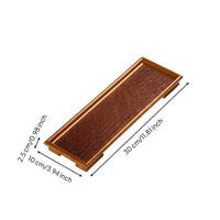 Bamboo Tea Tray Natural Bamboo Tray with Woven Surface Shallow Sturdy for Hosts, Tabletop Organization