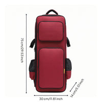 Instrument Backpack Travel-Prepared Gig Bag with Exterior Pockets Lightweight Backpack with Shoulder Straps for Students, Rehearsals