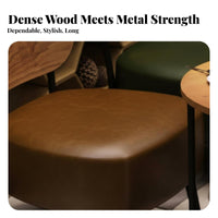 Wood and Iron Dining Set Minimalist Design Outdoor Furnishings utilitarian aesthetic for Cafe Owners, Homeowners