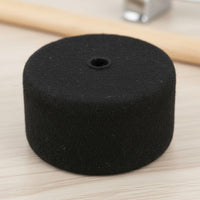2 Pieces Black Felt Beater Head Long-Lasting Pedal Beater Head Music Accessory for Performance, Practice