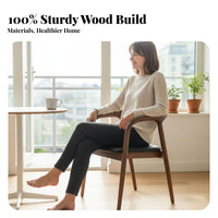 Curved Spinerest Chair Natural Wood Wood Frame Upholstered Wooden Chair Modern Design Ergonomic Spine Assistance for Study