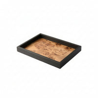Rectangular Wood Tray Raised Sides Wood Tray Shallow Home Storage for Living Room