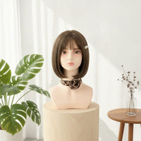 Hairpiece Display Head Smooth Mannequin Head with Shoulders Display Bust for Hair Stylists, Salons, Studios