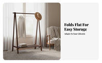 Complimentarystanding Garment Rack Easy Assembly Triangular Frame Clothes Rack with Shelf Multi-Functional Small Footprint