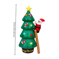Inflate Inflatable Christmas Tree with Santa Giant Inflatable Christmas Tree Built-in Fan Outdoor Decoration Quick Inflation for Homeowners, Families, Yard, Lawn, Garden, Porch