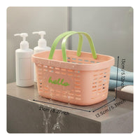 Portable Shower Tote Multipurpose Draining Bath Basket Wide Opening Shower Basket for Dormitory, Washroom