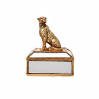 Chic Feline Jewelry Box Multi-Use Mirrored Jewelry Box Luxury Look Home Decor for Vanity Table