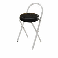 Padded Folding Bar Stool with Backrest Built-in Footrest for Adults, Event Hosts
