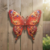 Lepidopteran Wall Decoration Painted Finish Metal Lepidopteran Wall Decor Easy