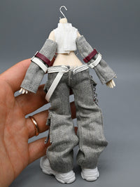 12-point Sweet-Cool Doll Outfit for BJD Dolls, Punk Cargo Pants