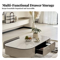 Light Luxury Design Sculptural Low Table Creamy Aesthetic Bean-Shaped Accent Table Modern aesthetic Living Room Furniture space-saving for Apartment Dwellers, Homeowners, Interior Designers, Small Spaces, Lounge Area, Bedroom, Office