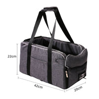 Car Seat Carrier Shoulder Strap Handheld Pet Carrier Locking Zippers for Travel