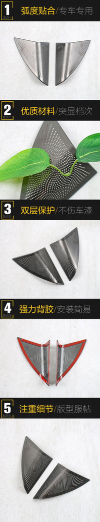 Stainless Steel Front Triangle Speaker Cover Trim for Mercedes-Benz 26 SMART #6
