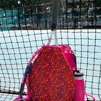 Portable Racket Backpack Sturdy Backpack with Racket Compartment Sturdy Sling Bag with Mesh Side Pocket Compact for Players, Athletes, Training