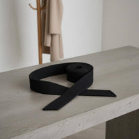 Women's Wool Coat Belt, Adjustable, Black, Casual to Formal