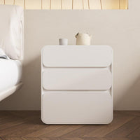 3-Drawer Nightstand with Storage Drawers 3-Drawer Upholstered Cabinet for Adults