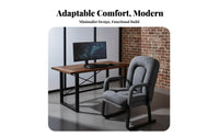 Armless Cross-Legged Computer Chair Sturdy Duty Rolling Desk Seat Ergonomic Backrest 360-Degree Rotating Base for Students