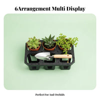 6compartment Pot Holder Stackable Design 6seedling container Tray Reusable for Balcony, Garden