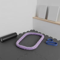 Paineffortless Soft Flexible Exercise Hoop Weight Loss Weighted Exercise Hoop Faux Rabbit Faux Hair for Home Exercise