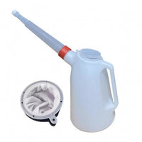 Oil Dispensing Jug Dustproof Cap Long-Spout Oil Jug Kitchen Container Mesh Filter Side Handle