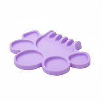 Silicone Paint Palette Brush Holder 2-in-1 Design Artist Palette with Brush Rest