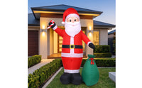 Giant Inflatable Santa with Gift Sack Large Inflatable Santa Santa Festive for Homeowners