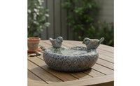 Resin Bird Bath Weather-Resistant Outdoor Birdbath Bowl Crafted-Look Look