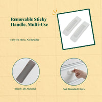 No-hole, no-drill handle. Discreet pull, pressure-sensitive installation. Suitable for kitchen, cabinet, drawer, glass, sliding, and wooden doors.
