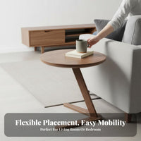double-level Round Stand adaptable Use Side Table even Rounded Corners for Bedroom