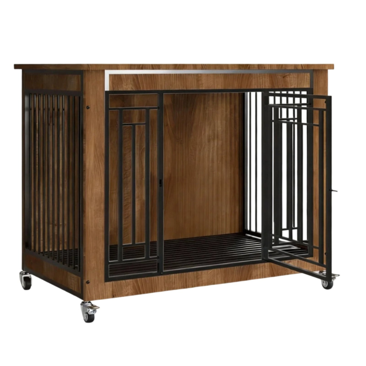 Sturdy Wood Dog Crate, Wooden Pet Enclosure, Toilet Divider