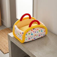 Semi Enclosed Pet Bed Year-Round Portable Pet Bed Warm for Car, Small Dogs