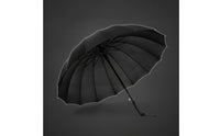 Waterproof Umbrella with 16 Ribs Classic Business Umbrella Sturdy Heavy Duty for Businessmen
