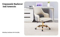 Upholstered Rotating Chair with Casters Minimalist Design Office Furniture High Spine Spinerest Easy Assembly for Study Room