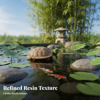 Buoyant Turtle Statue Weather-Resistant Buoyant Turtle Figurine Construction Resin Tortoise Model for Pool, Outdoor