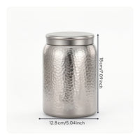 Titanium Jar with Attractive Lid Hammered Canister with Lid Moisture-Resistant