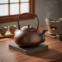 Burgundy Copper Kettle Thickened Handmade Copper Teapot Heat-Resistant Handmade Hammered Teapot