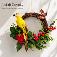 Artificial Flower Wreath Wall Decor for Living Room