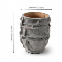 Decorative Vase Rustic Ceramic Vase Irregular Shape for Entryway, Dining Room