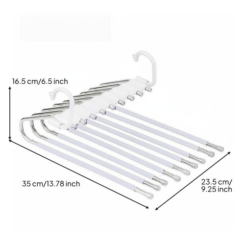 Multi Layer Pants Hanger Stainless Steel Non Slip Pant Organizer Home Storage for Wardrobe