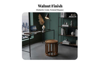 Mortise and Tenon Stool Long-Lasting Wooden Seat Sturdy Support for Bedroom