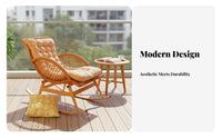 gentle Rocking Motion Single Person rocking chair Indoor & outdoordoor Use Recliner Ergonomic relaxsign Lounge Chair High Weight Capacity for Seniors, Homeowners, Parents, Balcony, Garrelaxn, Bedroom, Living Room